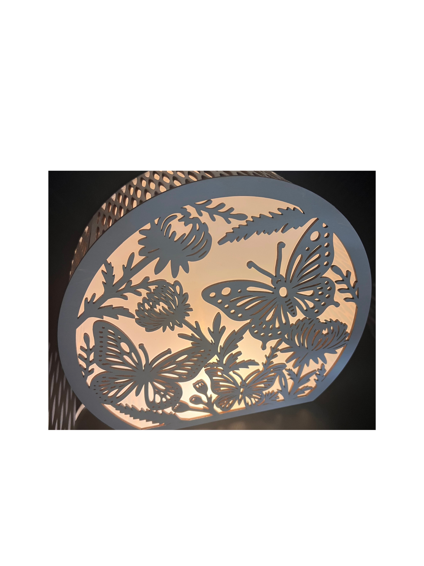 Table Lamp/Night Light with Butterflies or Hummingbird
