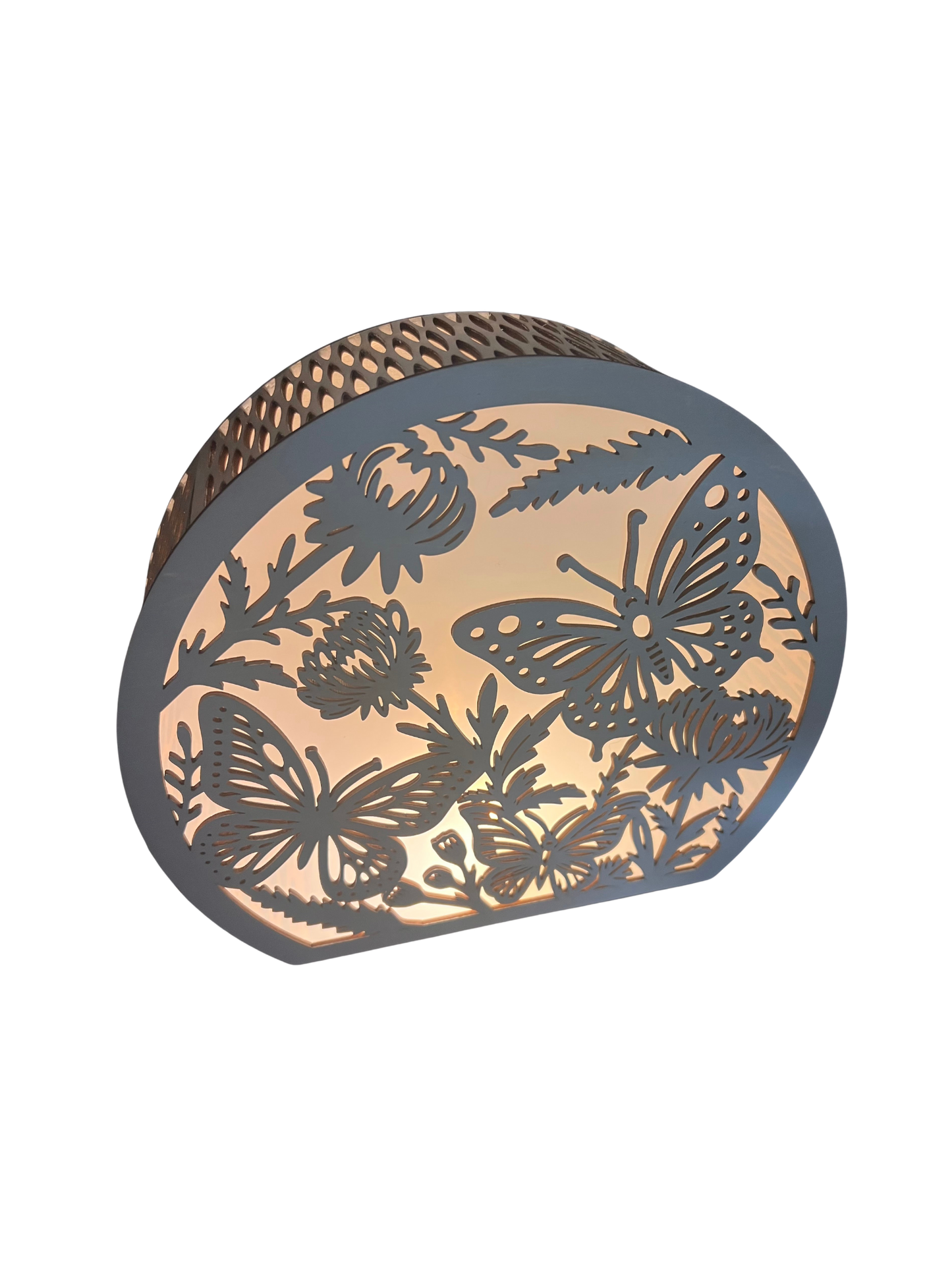Table Lamp/Night Light with Butterflies or Hummingbird