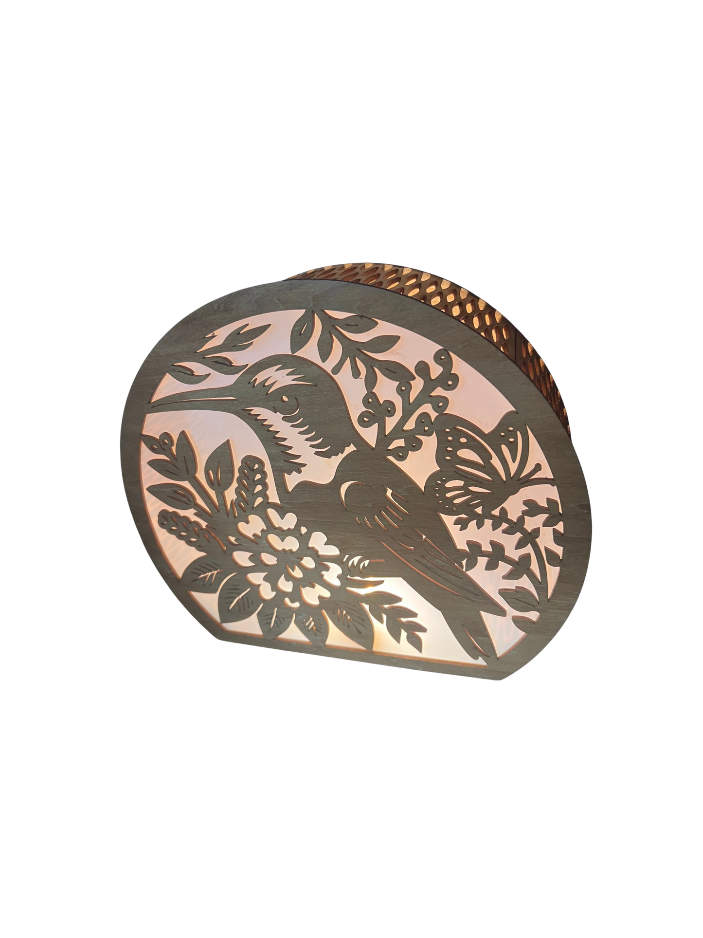 Table Lamp/Night Light with Butterflies or Hummingbird