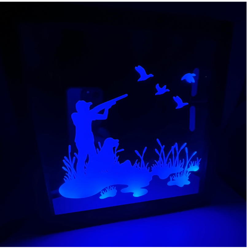 Laser Engraved Light up Mirror for Father's Day