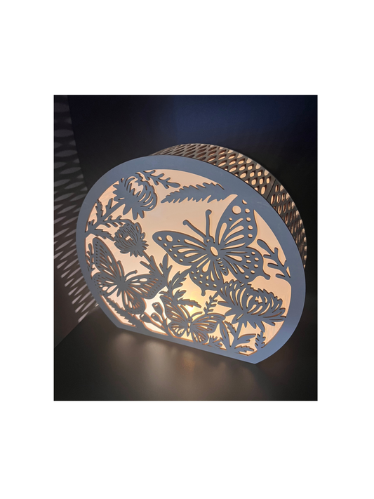 Table Lamp/Night Light with Butterflies or Hummingbird