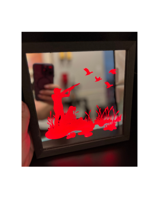 Laser Engraved Light up Mirror for Father's Day