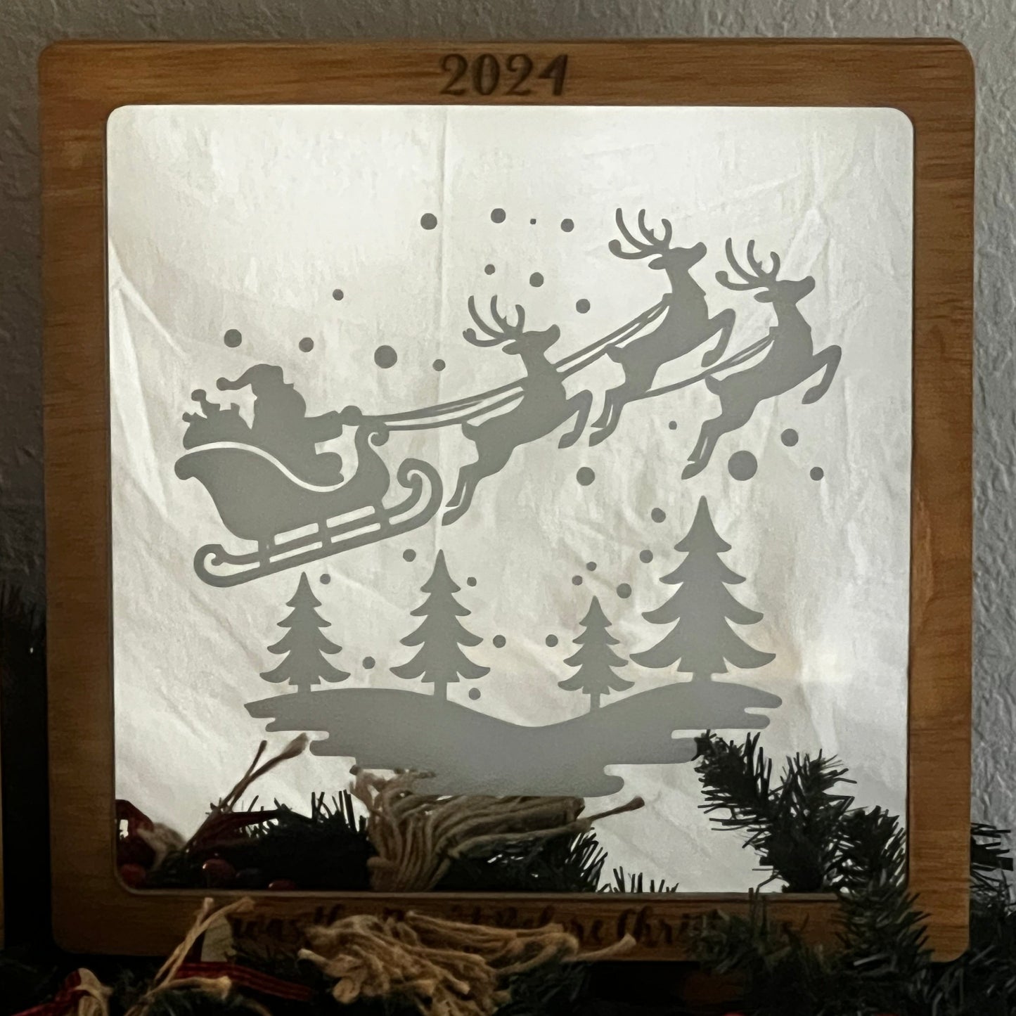 Christmas Light Up Mirror