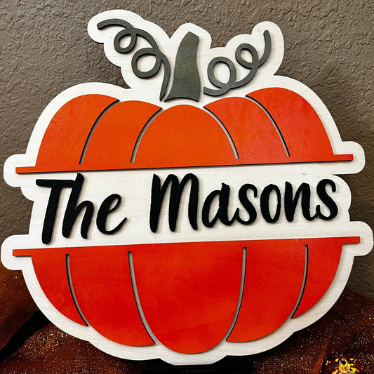 Personalized Pumpkin Sign