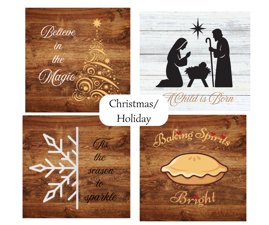 Summer/Variety, Fall, Christmas/Holiday samples