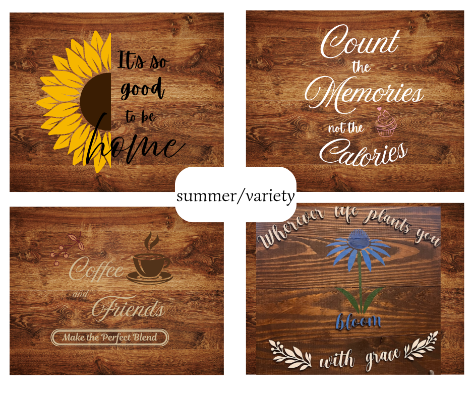 Summer/Variety, Fall, Christmas/Holiday samples